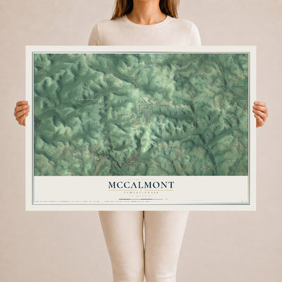 Map of McCalmont, Pennsylvania, 24 x 36 inch unframed archival matte print
