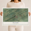 Map of McClure, Pennsylvania, 12 x 18 inch unframed archival matte print