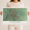 Map of McConnellsburg, Pennsylvania, 12 x 18 inch unframed archival matte print