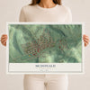 Map of McDonald, Pennsylvania, 12 x 18 inch unframed archival matte print