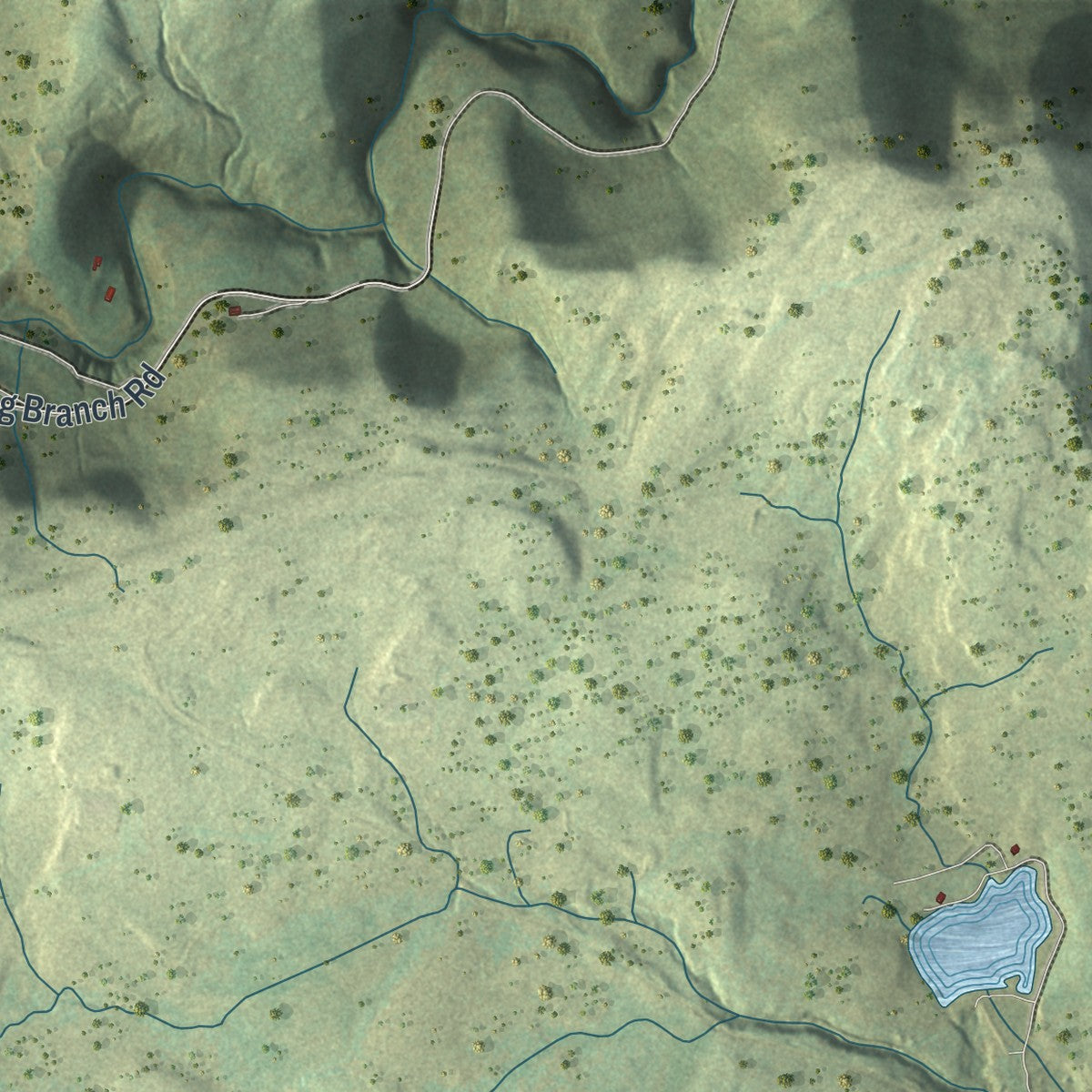 Second close-up of the map of McIntyre, Pennsylvania print showing more streets and buildings