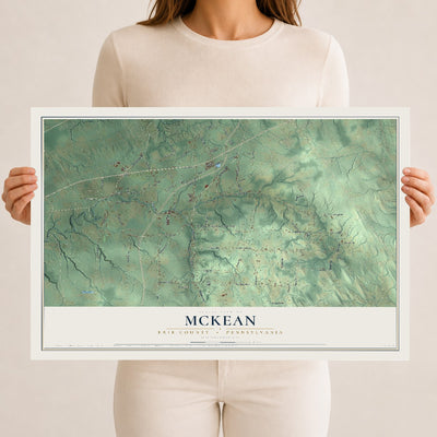 Map of McKean, Erie County, Pennsylvania, 12 x 18 inch unframed archival matte print