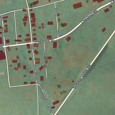 Close-up of the map of McKeansburg, Pennsylvania print showing street and building detail