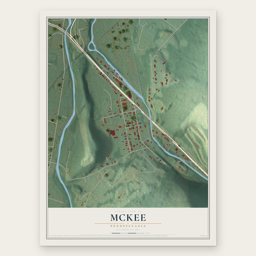 McKee, Pennsylvania map print, the full design