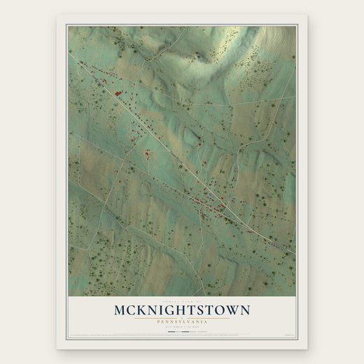 McKnightstown, Pennsylvania map print, the full design