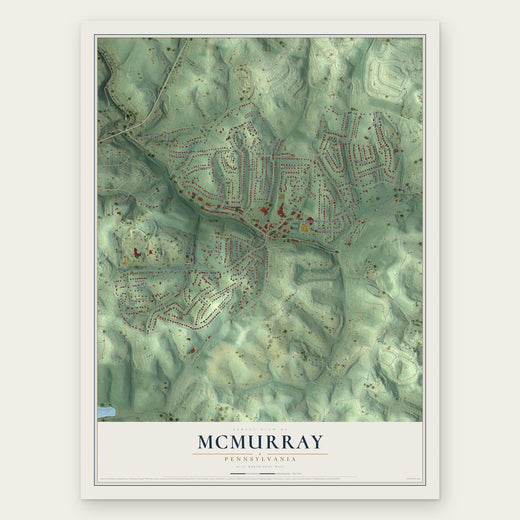 McMurray, Pennsylvania map print, the full design
