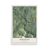 Map of Mehoopany, Pennsylvania, 12 x 18 inch unframed archival matte print
