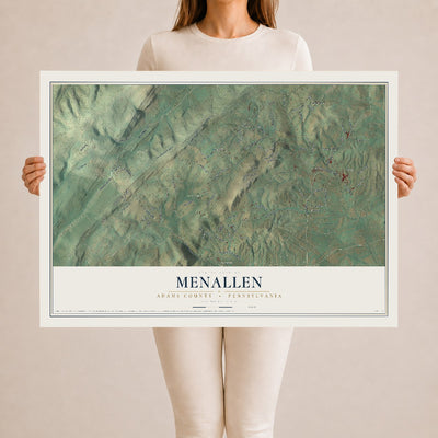 Map of Menallen, Adams County, Pennsylvania, 24 x 36 inch unframed archival matte print
