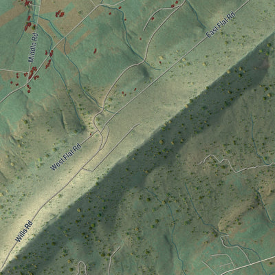 Second close-up of the map of Menno, Pennsylvania print showing more streets and buildings