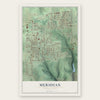 Meridian, Pennsylvania map print, the full design