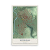 Map of Meyersdale, Pennsylvania, 12 x 18 inch unframed archival matte print