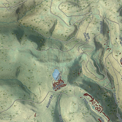 Close-up of the map of Middlecreek, Somerset County, Pennsylvania print showing street and building detail