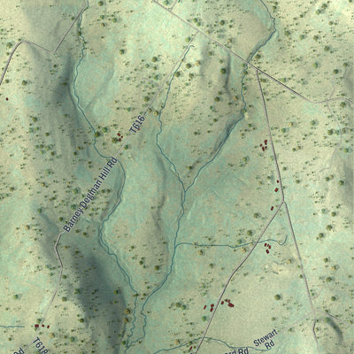 Second close-up of the map of Middletown, Susquehanna County, Pennsylvania print showing more streets and buildings