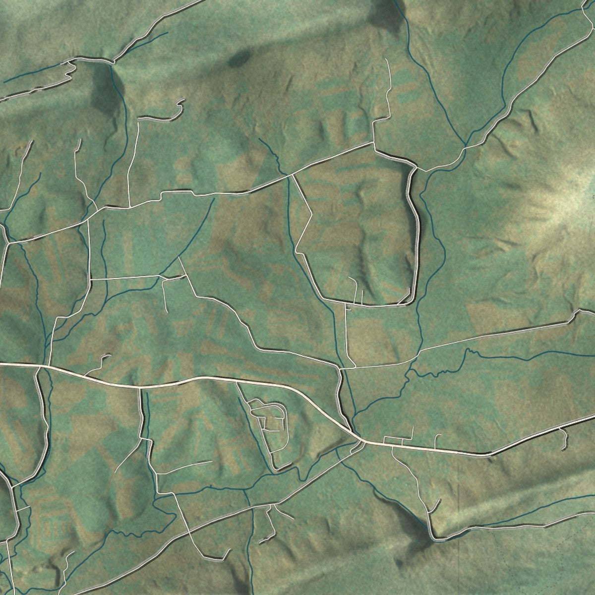 Second close-up of the map of Miles, Pennsylvania print showing more streets and buildings