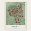 Mill Creek, Philadelphia, Pennsylvania map print, the full design