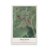 Map of Mill Hall, Pennsylvania, 12 x 18 inch unframed archival matte print