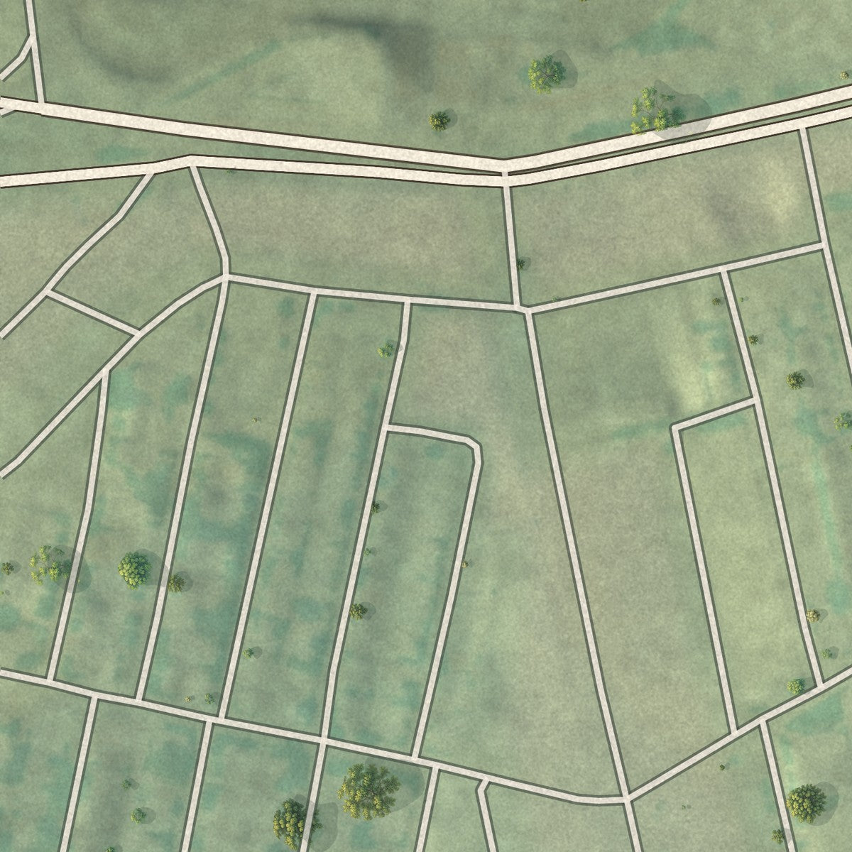 Second close-up of the map of Millbourne, Pennsylvania print showing more streets and buildings