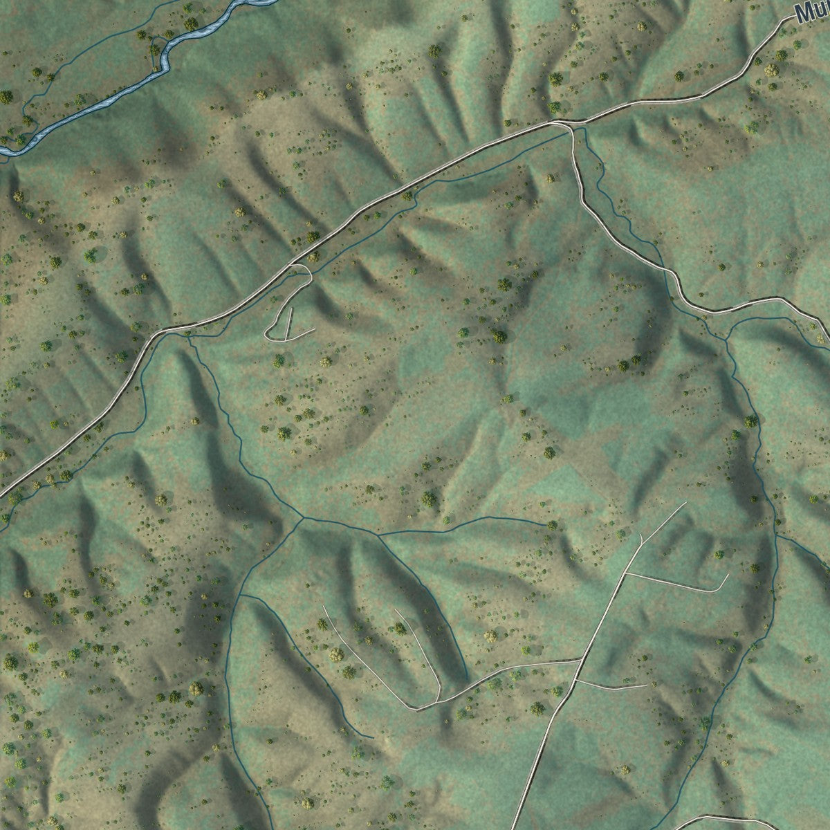Close-up of the map of Miller, Huntingdon County, Pennsylvania print showing street and building detail