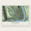 Millsboro, Pennsylvania map print, the full design