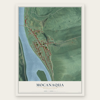 Mocanaqua, Pennsylvania map print, the full design