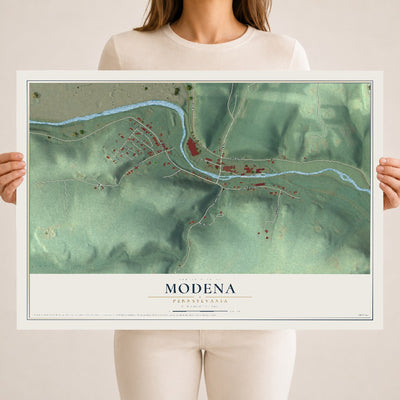 Map of Modena, Pennsylvania, 18 x 24 inch unframed archival matte print