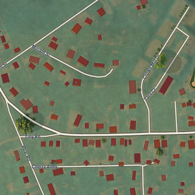 Close-up of the map of Mohrsville, Pennsylvania print showing street and building detail