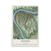 Map of Monessen, Pennsylvania, 12 x 18 inch unframed archival matte print