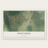 Montandon, Pennsylvania map print, the full design