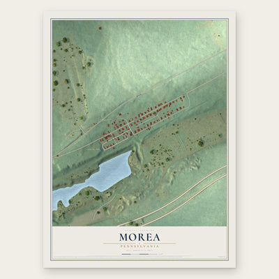 Morea, Pennsylvania map print, the full design
