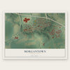Morgantown, Pennsylvania map print, the full design