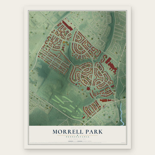 Morrell Park, Pennsylvania map print, the full design