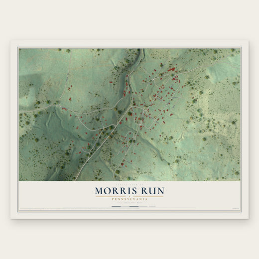 Morris Run, Pennsylvania map print, the full design