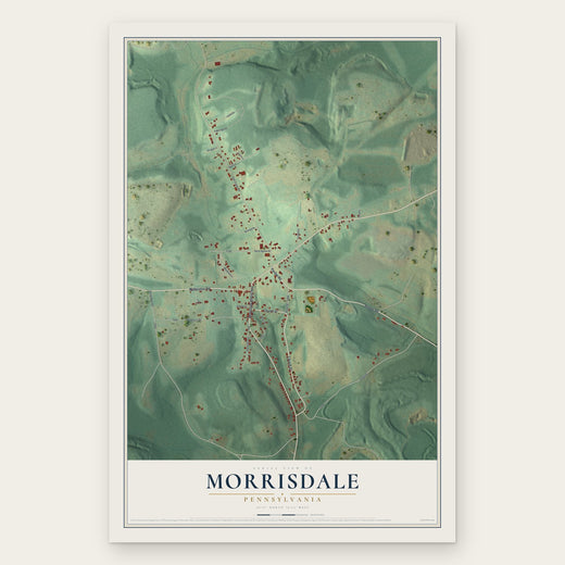 Morrisdale, Pennsylvania map print, the full design