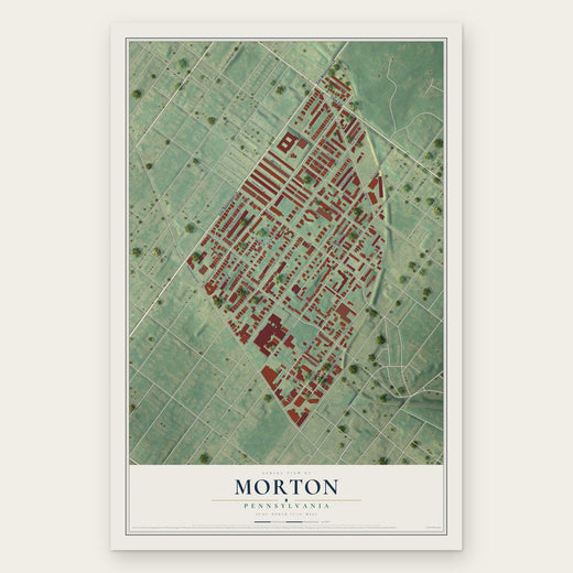 Morton, Philadelphia, Pennsylvania map print, the full design