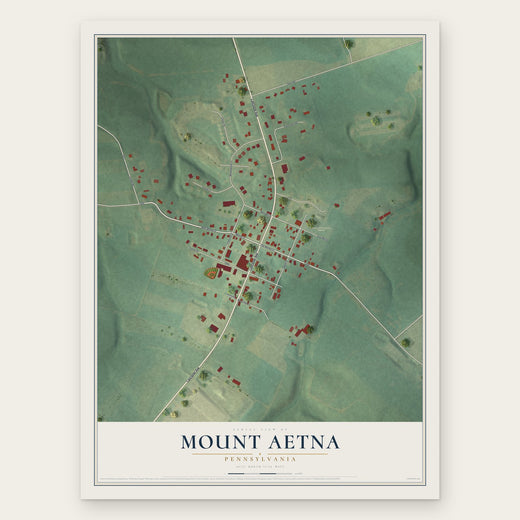 Mount Aetna, Pennsylvania map print, the full design