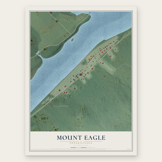 Mount Eagle, Pennsylvania map print, the full design