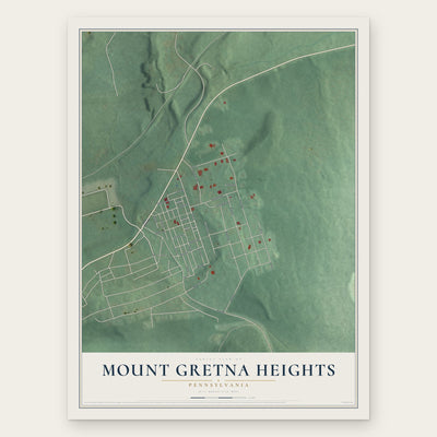 Mount Gretna Heights, Pennsylvania map print, the full design
