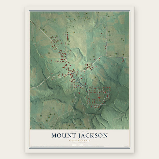 Mount Jackson, Pennsylvania map print, the full design