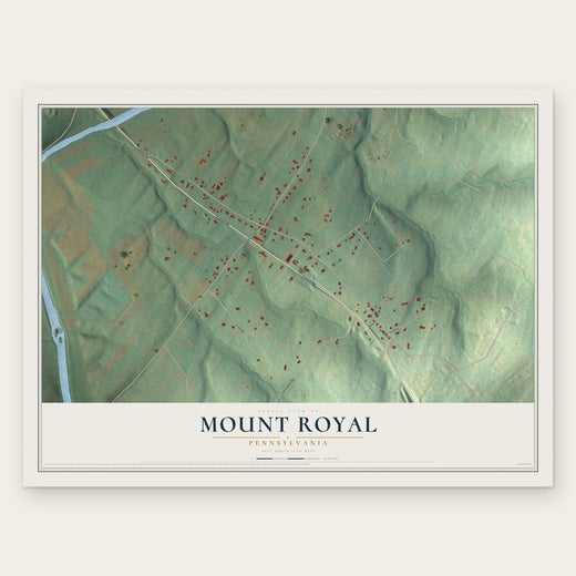 Mount Royal, Pennsylvania map print, the full design