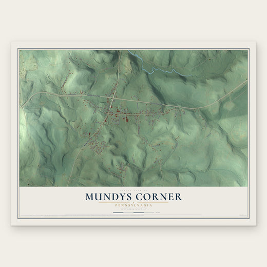 Mundys Corner, Pennsylvania map print, the full design