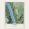 Naomi, Pennsylvania map print, the full design