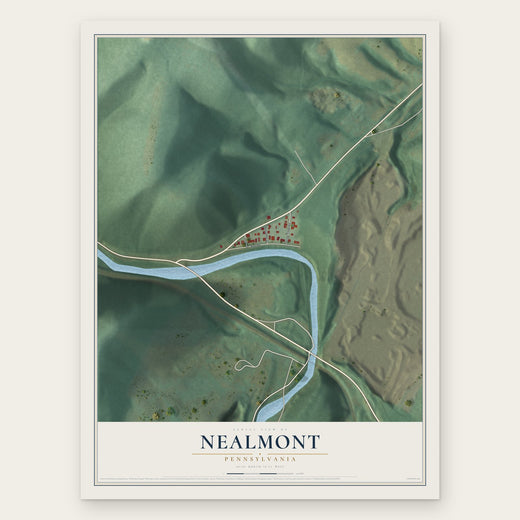 Nealmont, Pennsylvania map print, the full design