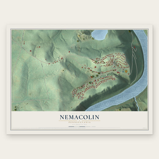 Nemacolin, Pennsylvania map print, the full design