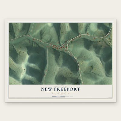 New Freeport, Pennsylvania map print, the full design