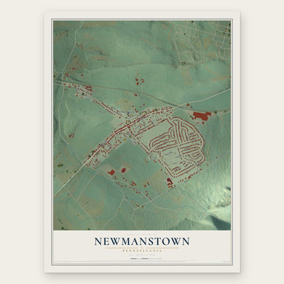 Newmanstown, Pennsylvania map print, the full design
