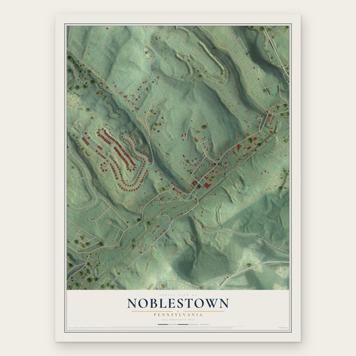 Noblestown, Pennsylvania map print, the full design
