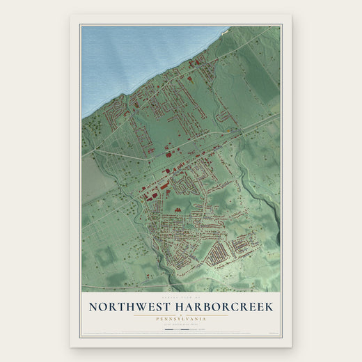 Northwest Harborcreek, Pennsylvania map print, the full design