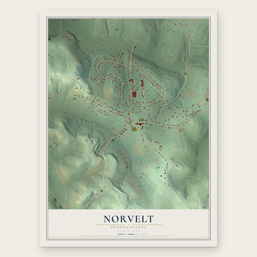 Norvelt, Pennsylvania map print, the full design