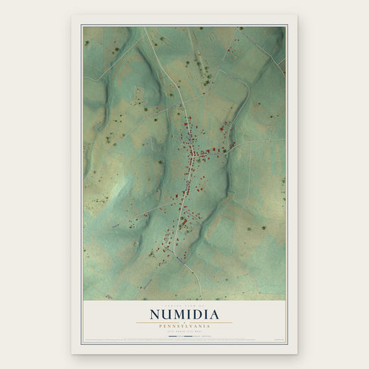 Numidia, Pennsylvania map print, the full design