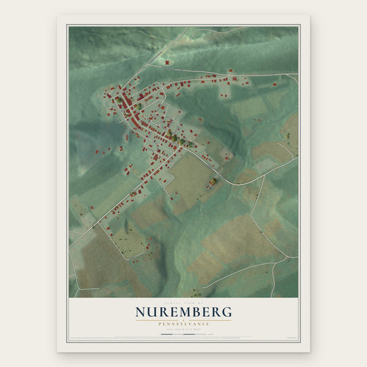 Nuremberg, Pennsylvania map print, the full design